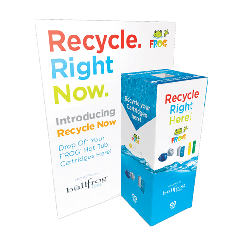 FROG @ease for Bullfrog® Spas Recycle 3D Counter Card