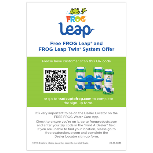 FROG Leap Pool Trade-Up Campaign QR Card