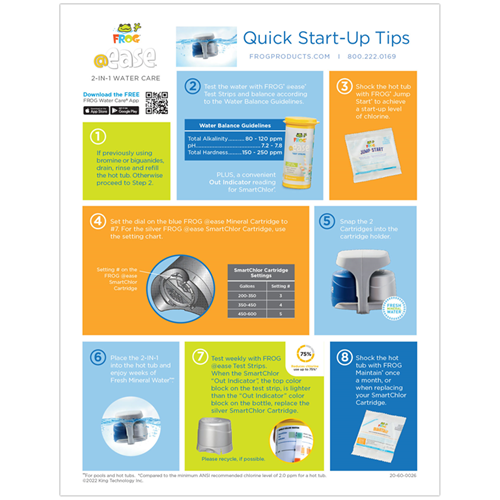 FROG @ease 2-in-1 Water Care Quick Start-Up Sheet