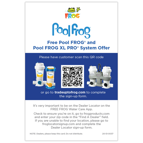 Pool FROG Trade-Up Campaign QR Card