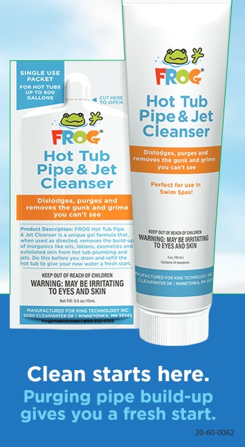 FROG Hot Tub Pipe & Jet Cleanser Table Tent